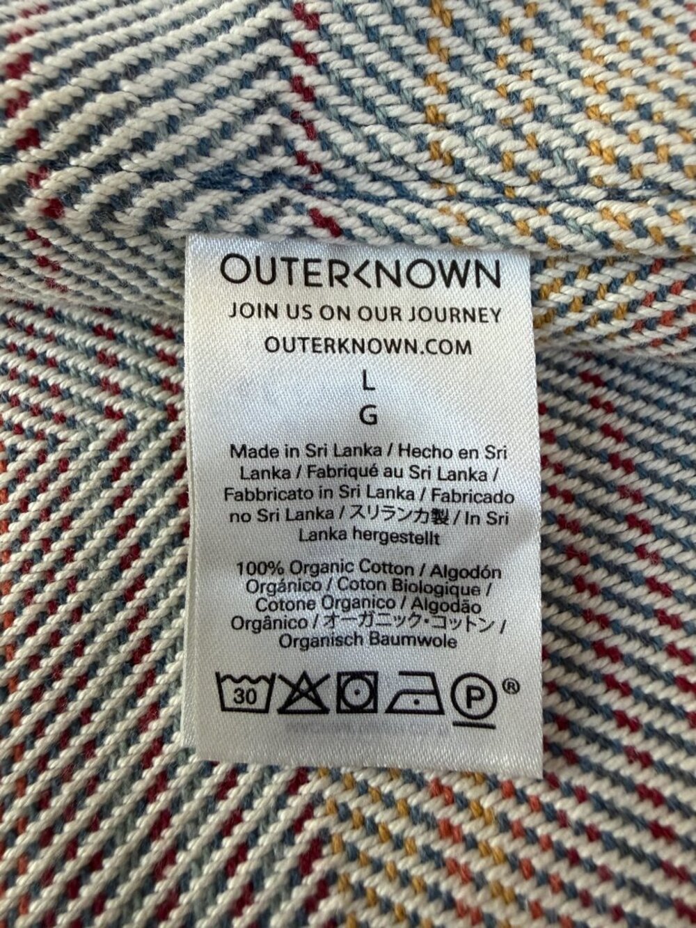 Outerknown Blanket Shirt Sunrise Mojave Stripe Men's Size L - - Picture 8 of 14